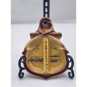 Atlanti City NJ Souveni Wall Decor Spoon rest Trinket Dish Sun Glo Made in Japan